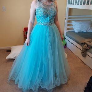 Light blue prom dress